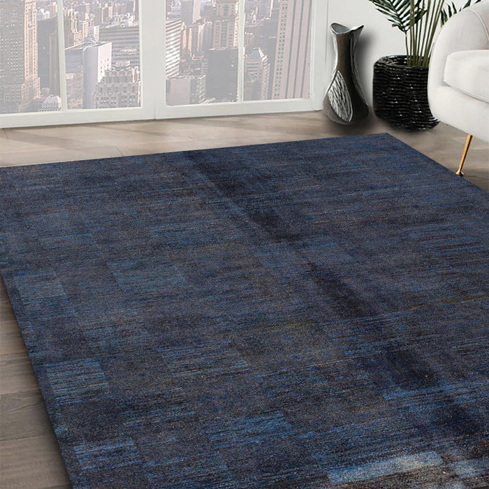 Machine Washable Abstract Purple Navy Blue Rug in a Family Room, wshabs4954
