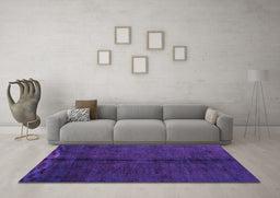 Machine Washable Abstract Purple Modern Area Rugs in a Living Room, wshabs4954pur
