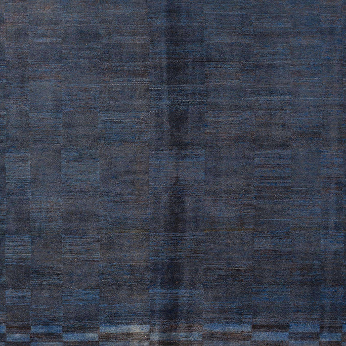 Square Abstract Purple Navy Blue Modern Rug, abs4954