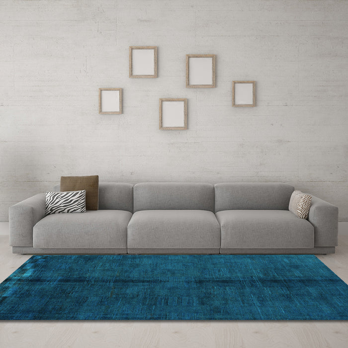 Machine Washable Abstract Light Blue Modern Rug in a Living Room, wshabs4954lblu