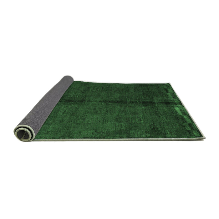 Sideview of Abstract Emerald Green Modern Rug, abs4954emgrn