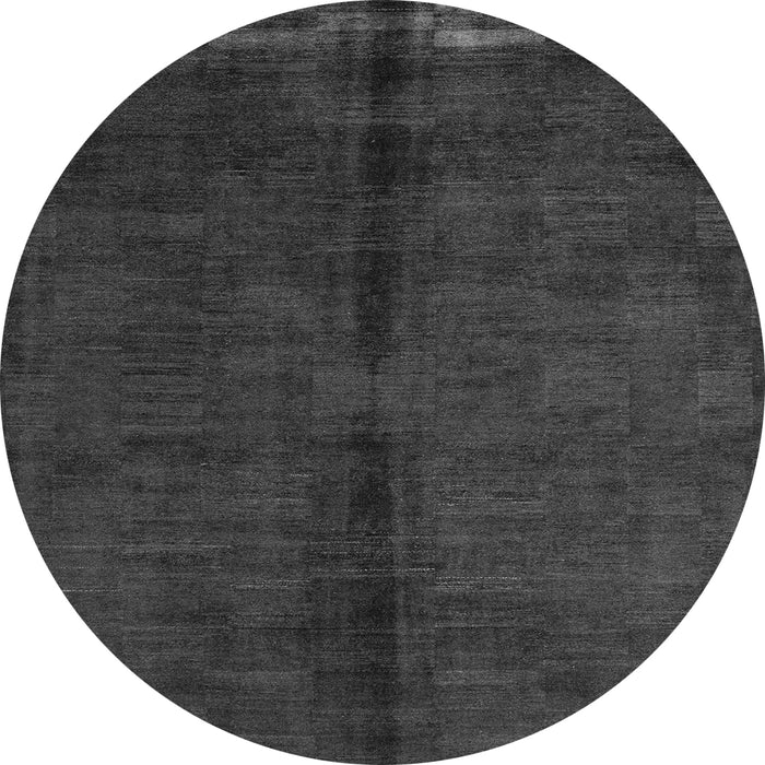 Round Machine Washable Abstract Gray Modern Rug, wshabs4954gry