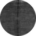 Round Machine Washable Abstract Gray Modern Rug, wshabs4954gry