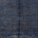 Square Machine Washable Abstract Purple Navy Blue Rug, wshabs4954