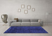 Machine Washable Abstract Blue Modern Rug in a Living Room, wshabs4954blu