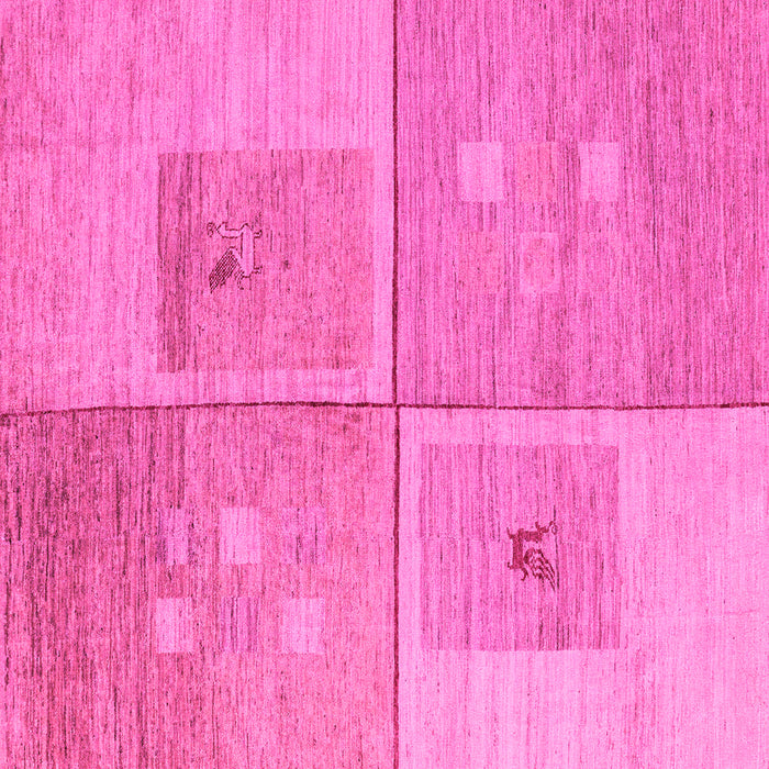 Square Abstract Pink Modern Rug, abs4955pnk