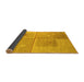 Sideview of Abstract Yellow Modern Rug, abs4955yw