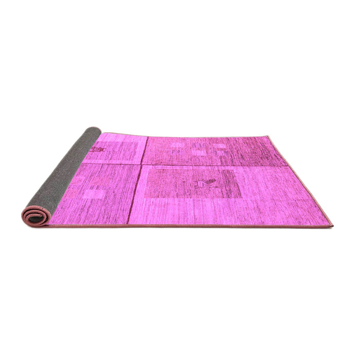 Sideview of Abstract Purple Modern Rug, abs4955pur