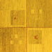 Square Abstract Yellow Modern Rug, abs4955yw