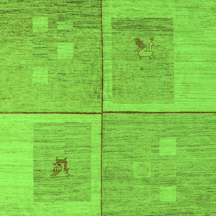 Machine Washable Abstract Green Modern Area Rugs, wshabs4955grn