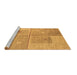 Sideview of Machine Washable Abstract Brown Modern Rug, wshabs4955brn