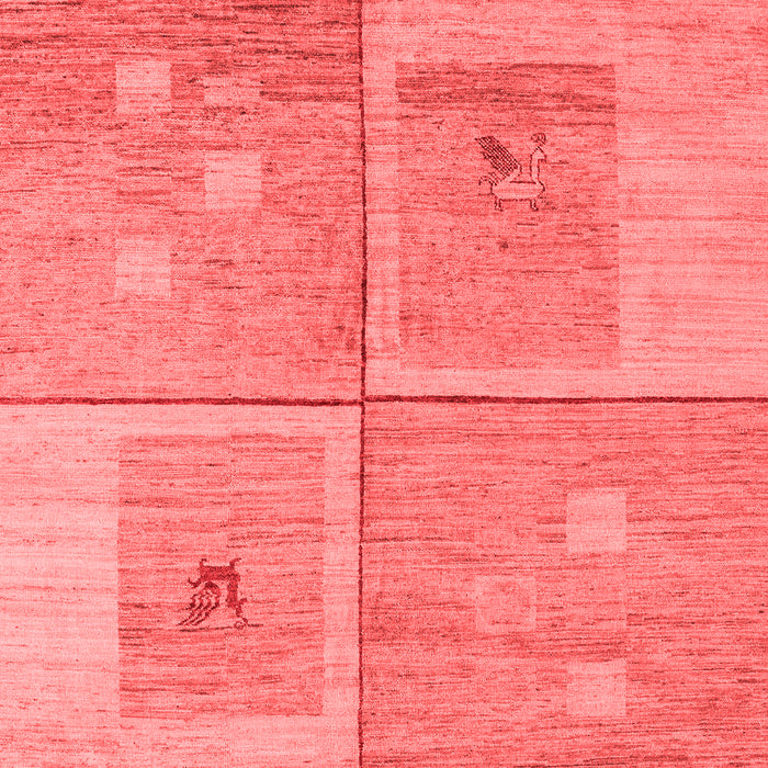 Machine Washable Abstract Red Modern Rug, wshabs4955red