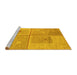 Sideview of Machine Washable Abstract Yellow Modern Rug, wshabs4955yw