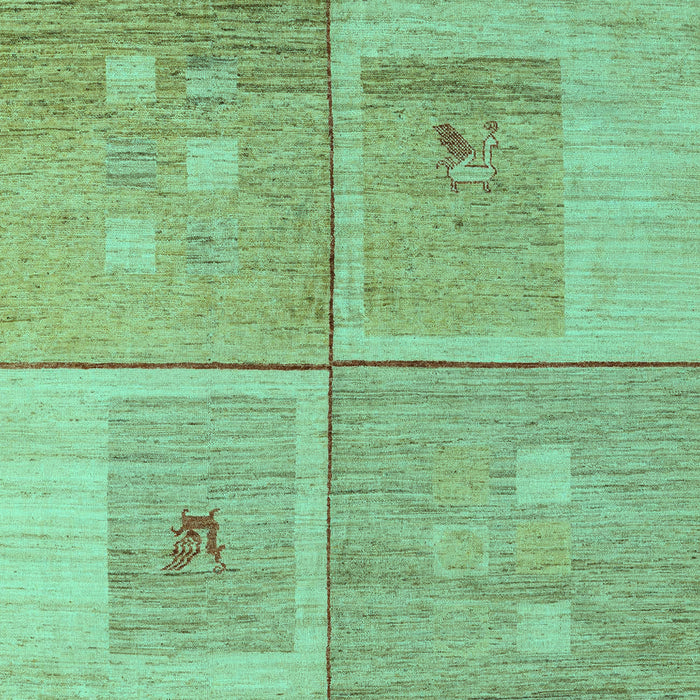 Machine Washable Abstract Turquoise Modern Area Rugs, wshabs4955turq