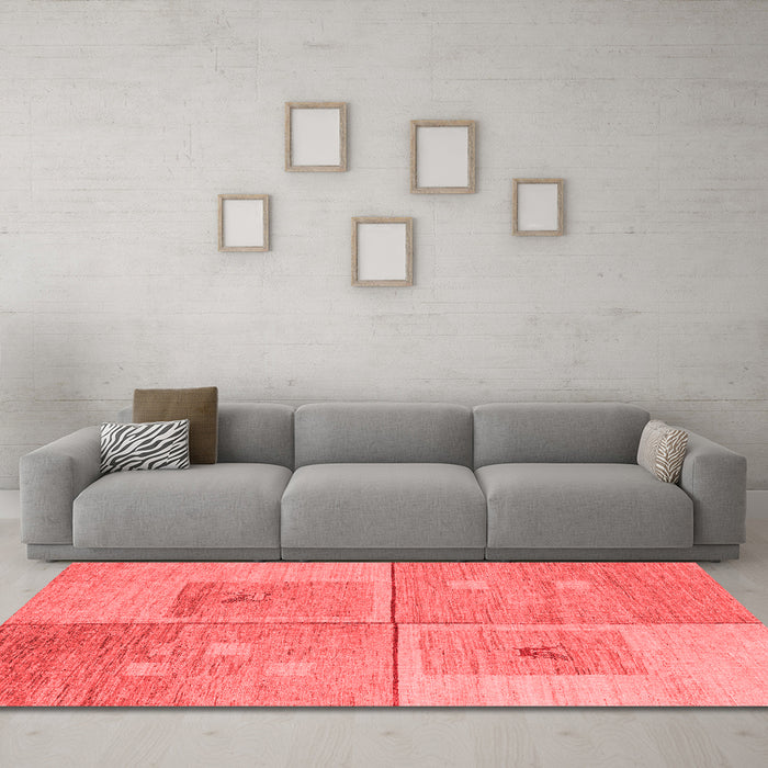 Modern Red Washable Rugs