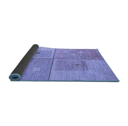 Sideview of Abstract Blue Modern Rug, abs4955blu