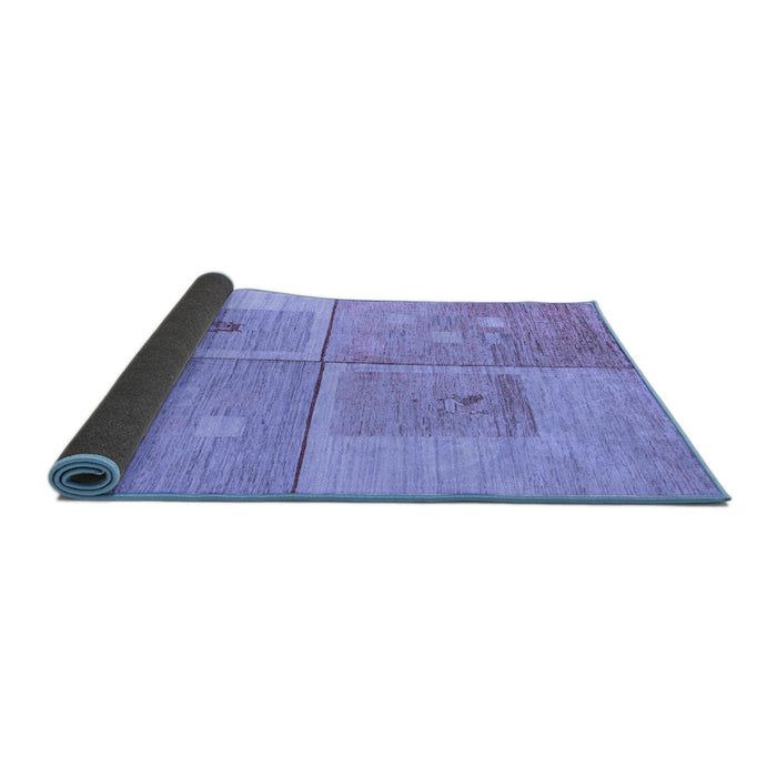 Sideview of Abstract Blue Modern Rug, abs4955blu