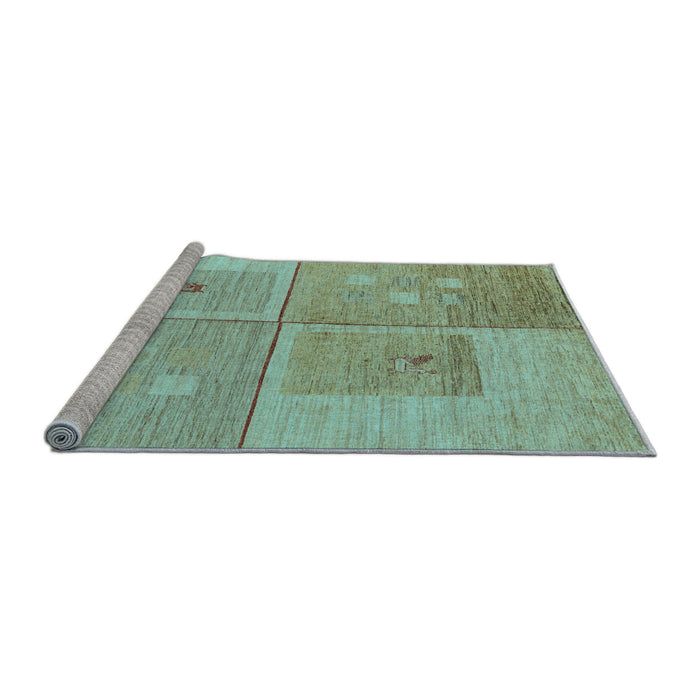 Sideview of Machine Washable Abstract Light Blue Modern Rug, wshabs4955lblu