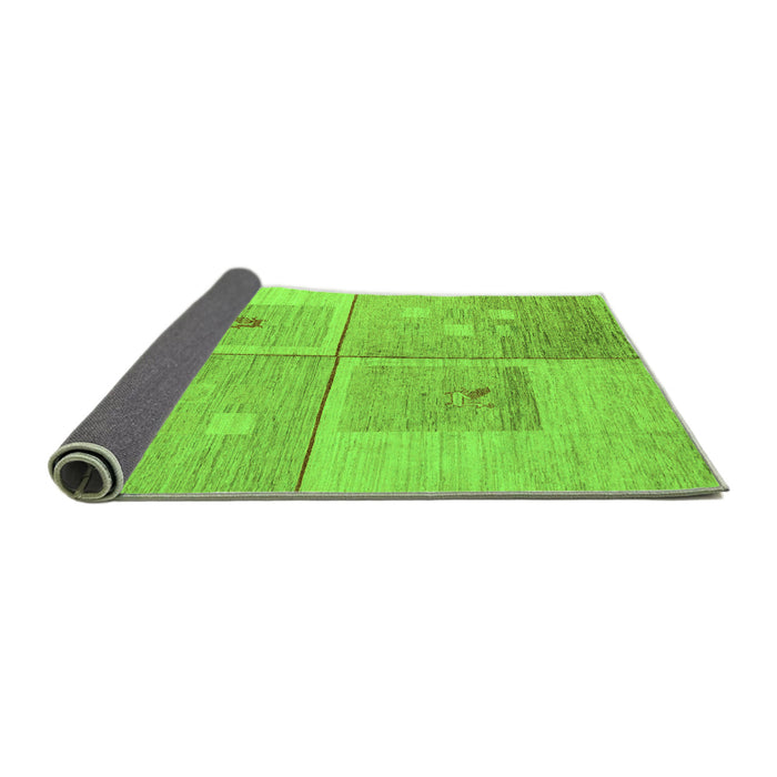 Sideview of Abstract Green Modern Rug, abs4955grn