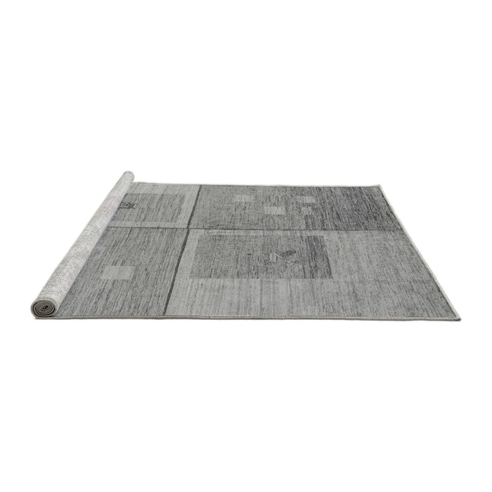 Sideview of Machine Washable Abstract Gray Modern Rug, wshabs4955gry