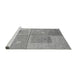 Sideview of Machine Washable Abstract Gray Modern Rug, wshabs4955gry