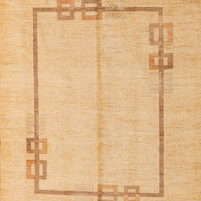 Machine Washable Abstract Orange Rug, wshabs4956