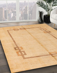 Abstract Orange Solid Rug, abs4956