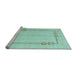Sideview of Machine Washable Solid Light Blue Modern Rug, wshabs4956lblu