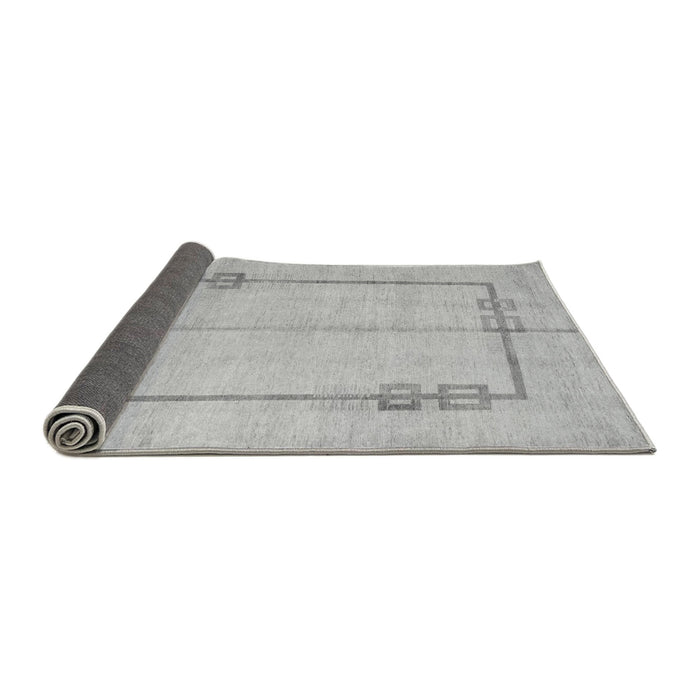Sideview of Solid Gray Modern Rug, abs4956gry