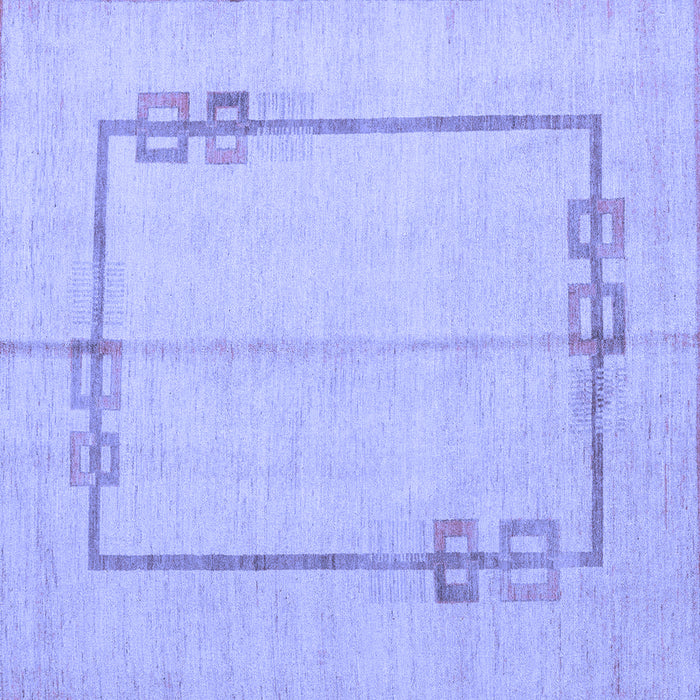 Square Machine Washable Solid Blue Modern Rug, wshabs4956blu