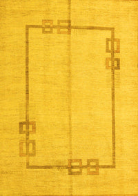 Solid Yellow Modern Rug, abs4956yw