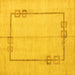 Square Solid Yellow Modern Rug, abs4956yw