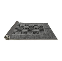 Sideview of Abstract Gray Modern Rug, abs4957gry