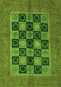 Abstract Green Modern Rug, abs4957grn