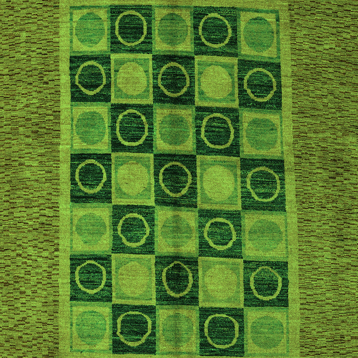 Abstract Green Modern Rug, abs4957grn