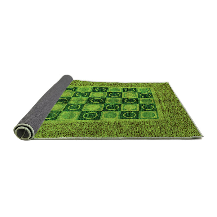 Sideview of Abstract Green Modern Rug, abs4957grn