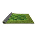 Sideview of Abstract Green Modern Rug, abs4957grn