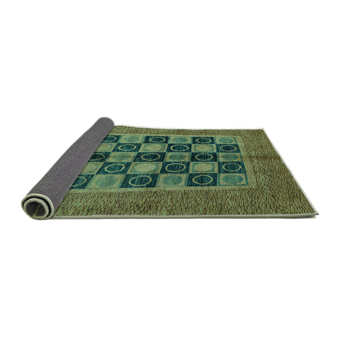 Sideview of Abstract Turquoise Modern Rug, abs4957turq