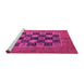 Sideview of Machine Washable Abstract Pink Modern Rug, wshabs4957pnk