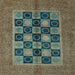 Square Machine Washable Abstract Light Blue Modern Rug, wshabs4957lblu