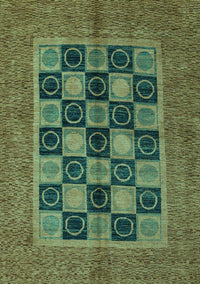 Abstract Turquoise Modern Rug, abs4957turq