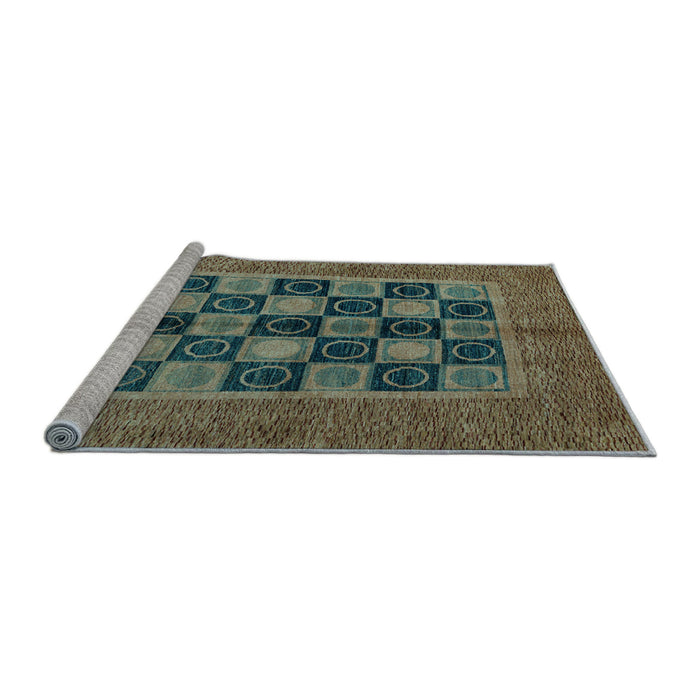Sideview of Machine Washable Abstract Light Blue Modern Rug, wshabs4957lblu