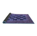 Sideview of Abstract Blue Modern Rug, abs4957blu