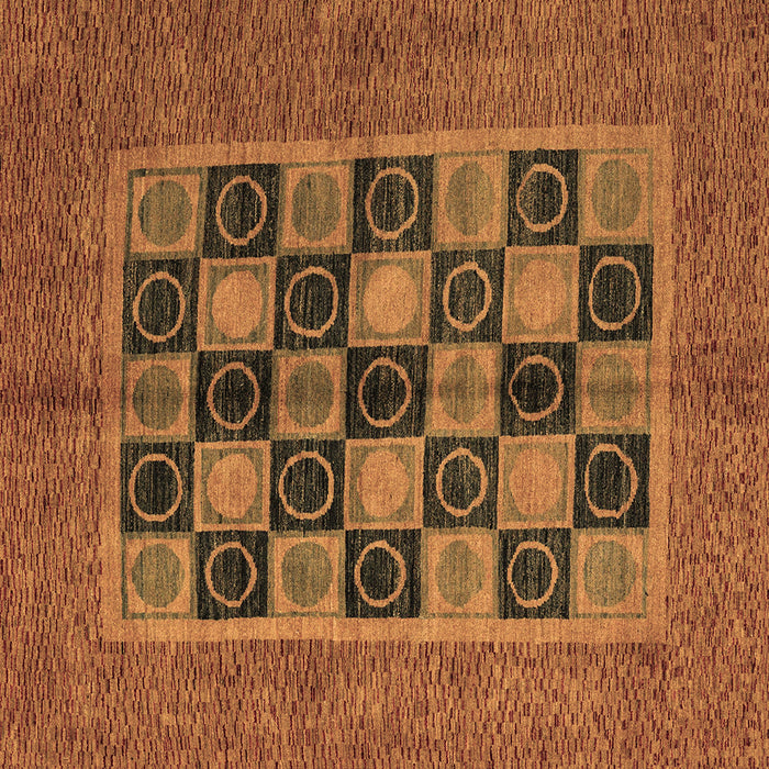 Square Abstract Brown Modern Rug, abs4957brn