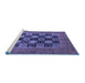 Sideview of Machine Washable Abstract Blue Modern Rug, wshabs4957blu