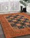 Machine Washable Abstract Tomato Red Rug in a Family Room, wshabs4957