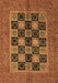 Machine Washable Abstract Brown Modern Rug, wshabs4957brn