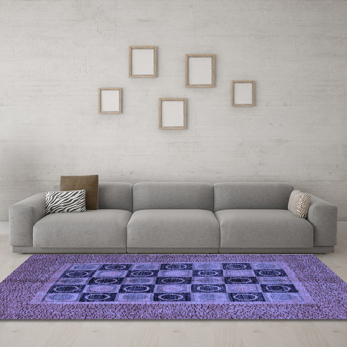 Machine Washable Abstract Blue Modern Rug in a Living Room, wshabs4957blu