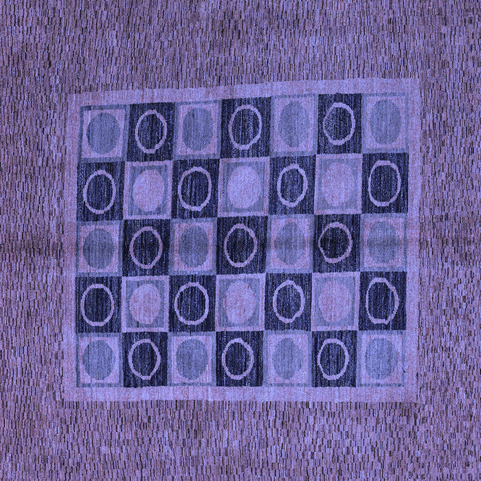 Square Abstract Blue Modern Rug, abs4957blu
