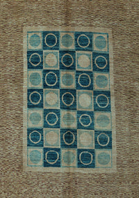 Abstract Light Blue Modern Rug, abs4957lblu